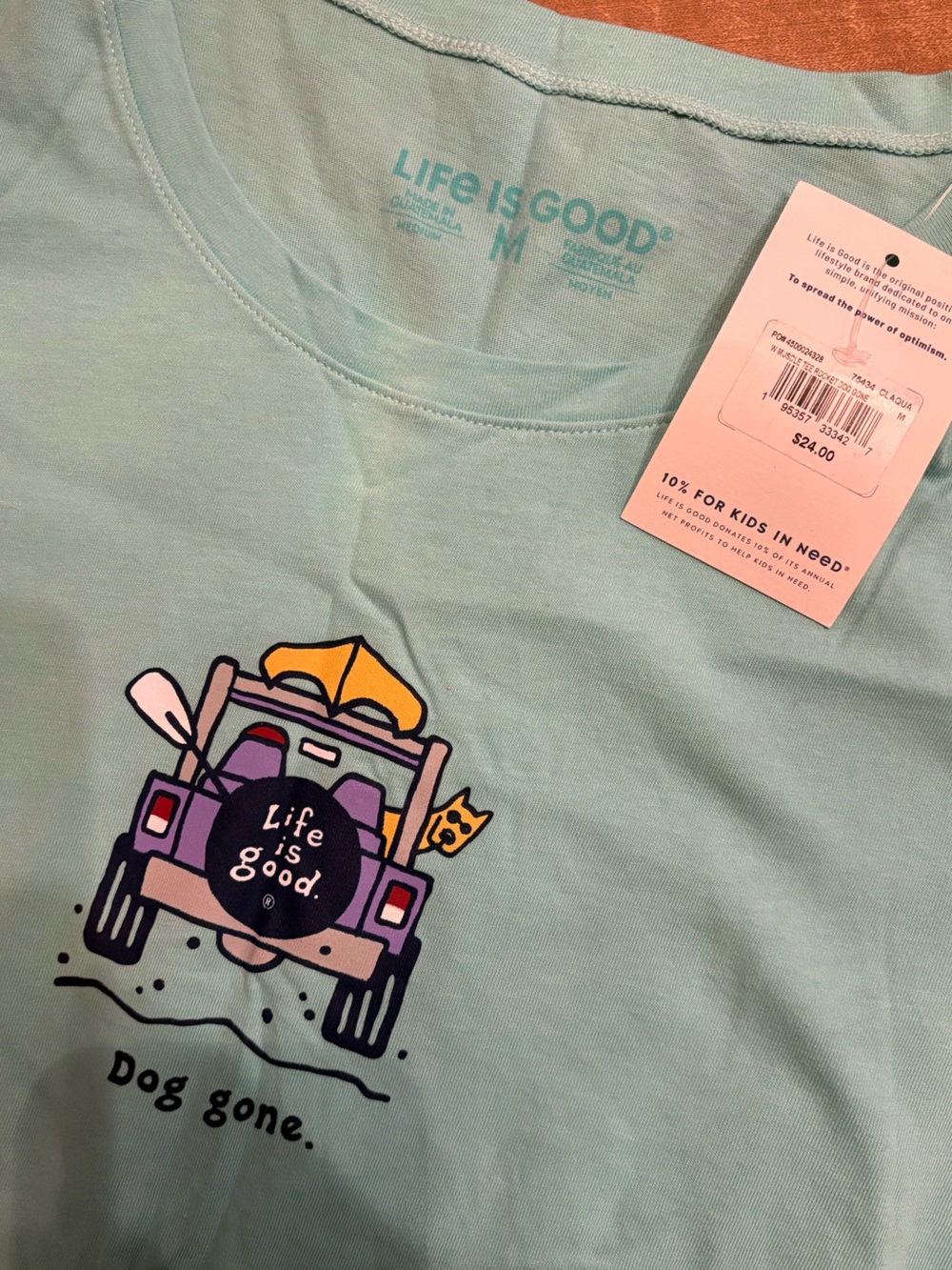 Life Is Good Aqua Tank with 'Dog Gone' Graphic